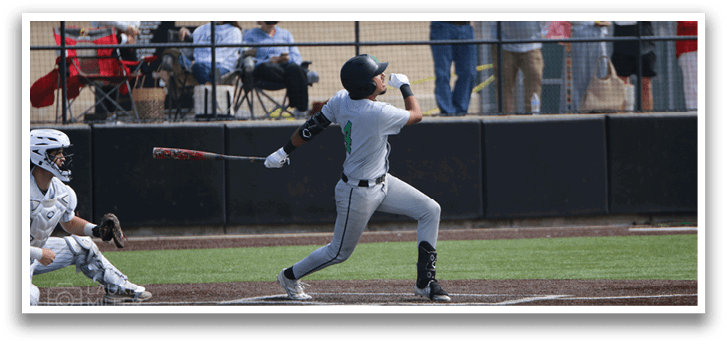 A baseball player is swinging a bat, attempting to hit a ball. AI generated content