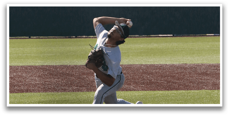 A baseball player in a white uniform is pitching a ball on a field. AI generated content
