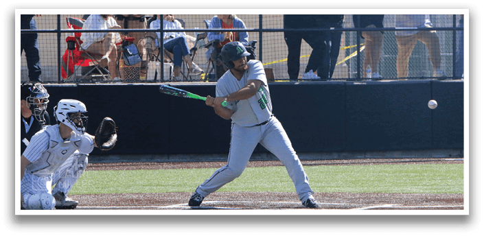 A baseball player is swinging a bat at a ball during a game. AI generated content