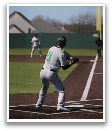 A baseball player is swinging a bat at a ball. AI generated content