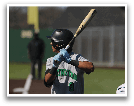 A baseball player in a grey uniform is holding a bat, getting ready to swing. AI generated content