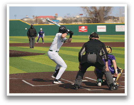 A baseball player is swinging a bat at a ball, with a catcher and an umpire behind him. AI generated content