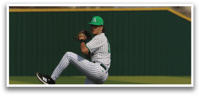 A baseball player in a green hat and white uniform is in the process of throwing a ball. AI generated content