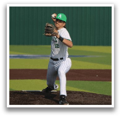 A baseball player in a white uniform is on the pitcher's mound, holding a baseball in his glove. AI generated content