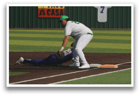 A baseball player slides into home plate while another player tries to tag him out. AI generated content