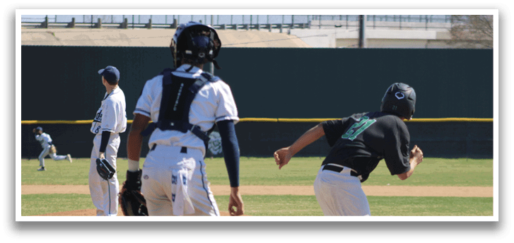 A baseball player is running towards a base while holding a bat. AI generated content