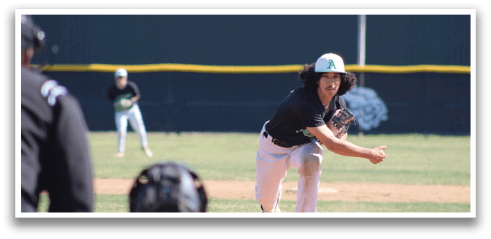 A baseball player in a black shirt and white pants is pitching a ball. AI generated content