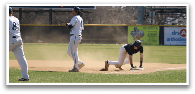A baseball player slides into home plate while another player tries to catch the ball. AI generated content