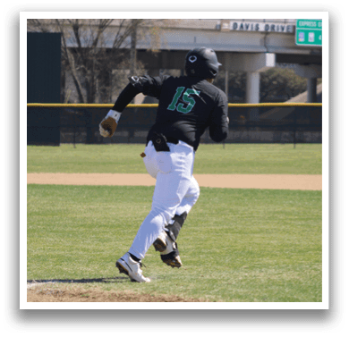 A baseball player is running towards home plate, holding a bat. AI generated content