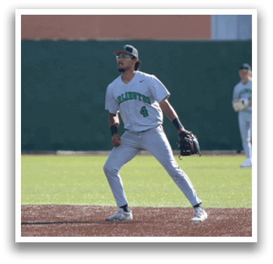 A baseball player in a grey uniform is standing on the field, holding a baseball glove. AI generated content