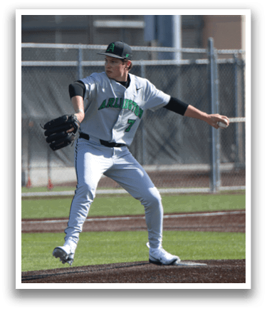 A baseball player in a white uniform is pitching a ball. AI generated content