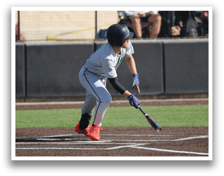 A baseball player is swinging a bat at a ball. AI generated content