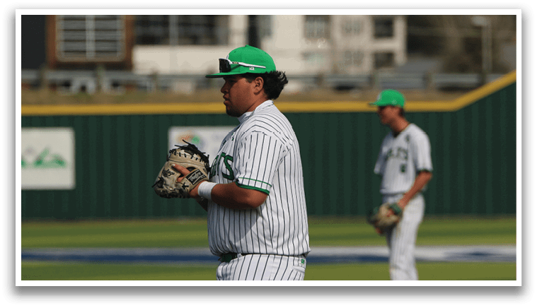Two baseball players on the field, one holding a mitt and the other holding a glove. AI generated content