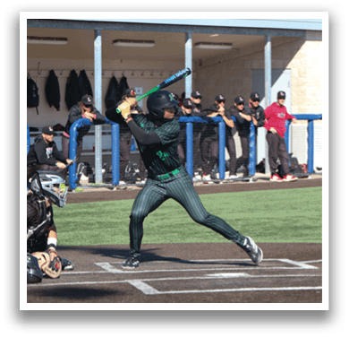 A baseball player is swinging a bat at a ball. AI generated content