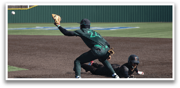 A baseball player is sliding into home plate while another player tries to catch the ball. AI generated content