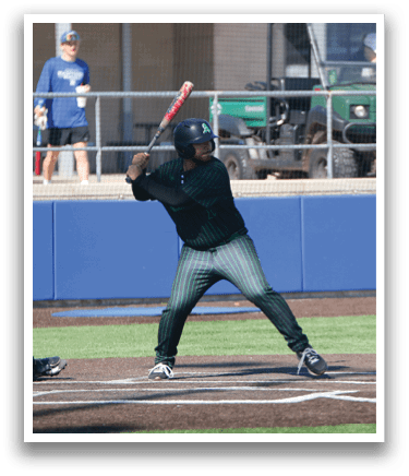 A baseball player is swinging a bat at a ball. AI generated content