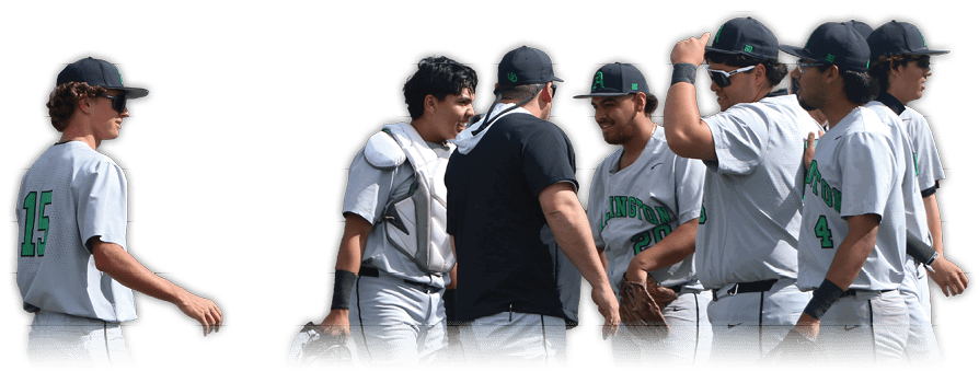 A group of baseball players standing on a field. AI generated content