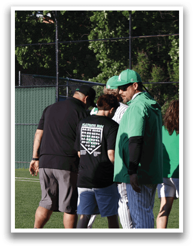 A man wearing a baseball uniform. Description generated by AI