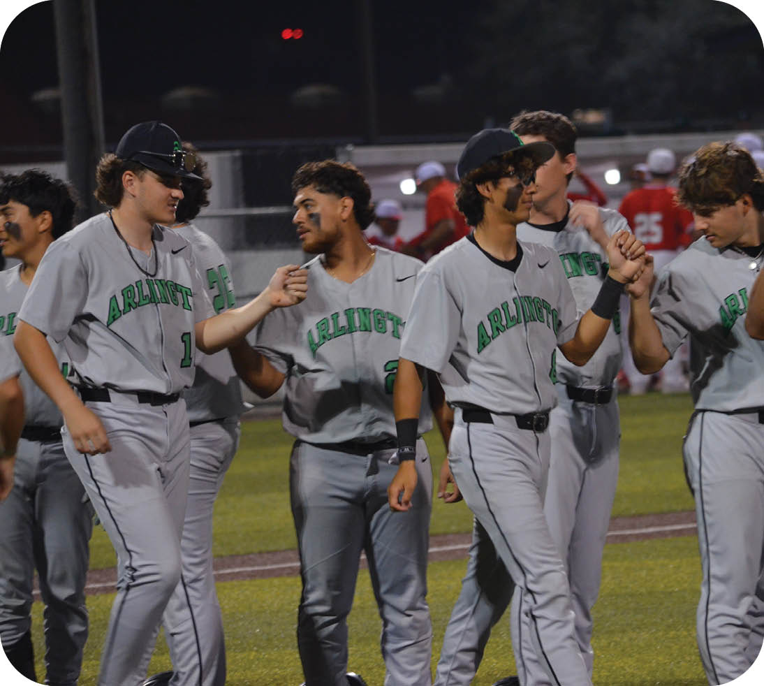 Baseball players wearing gray uniforms and holding hands. AI generated content