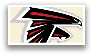 A red and black logo for the Atlanta Falcons football team. AI generated content
