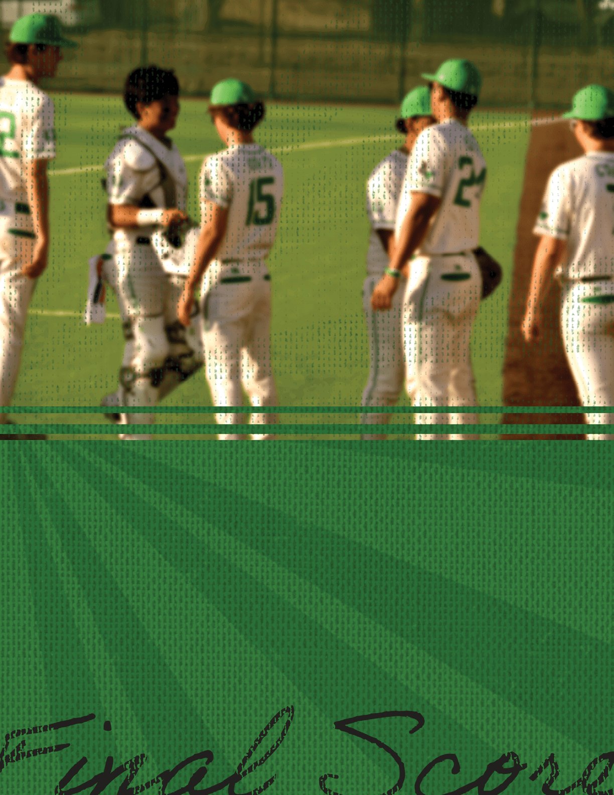 Baseball players standing on a field. AI generated content