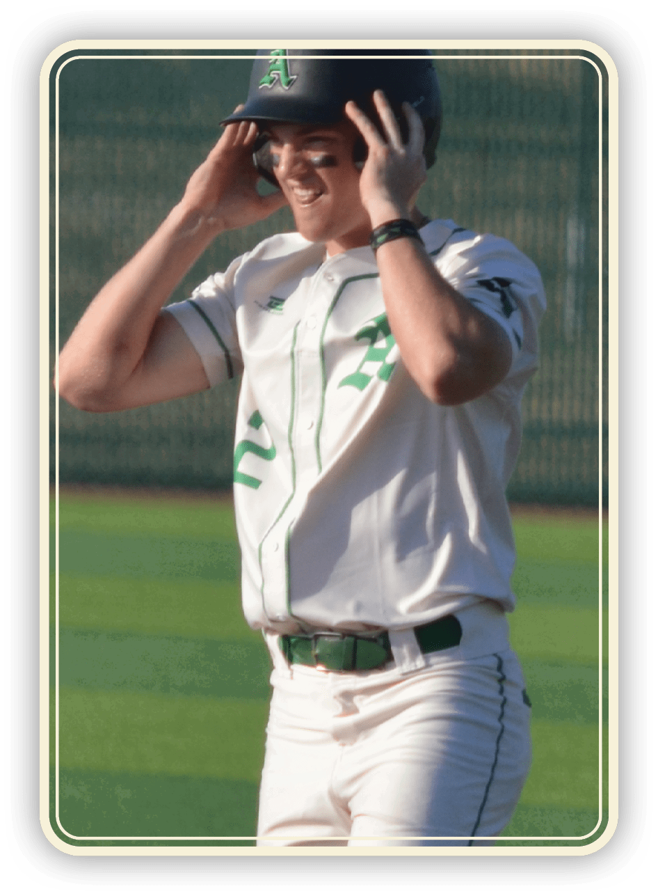 A baseball player is standing on the field, holding a baseball bat, and looking down. AI generated content