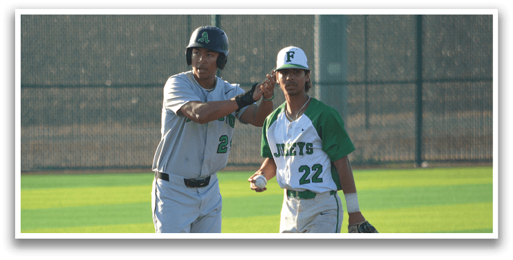 Two baseball players are standing on the field, one of them holding a baseball bat. AI generated content