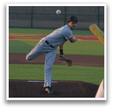 A baseball player is throwing a ball on a field. AI generated content