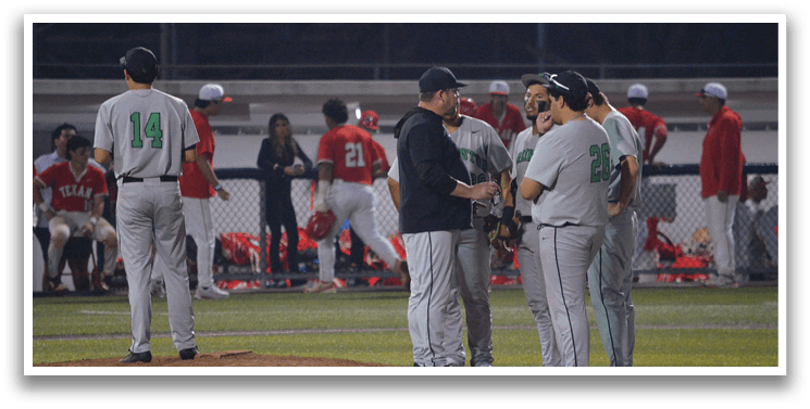 A group of baseball players are standing on the field, engaged in conversation. AI generated content