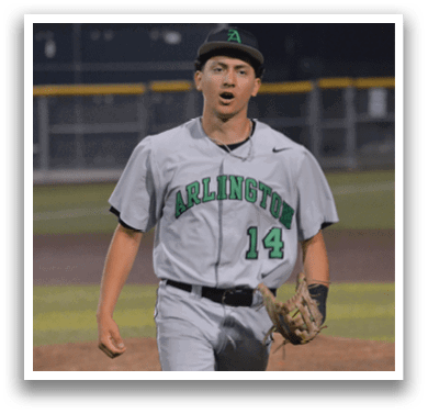 A baseball player wearing a gray uniform with the number 14 on it is walking across the field. AI generated content
