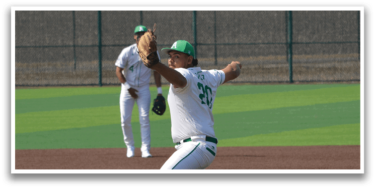 A baseball player in a white uniform is pitching a ball on a field. AI generated content