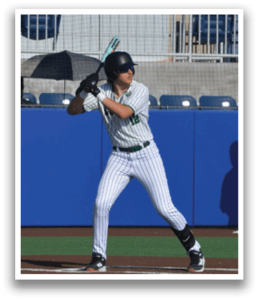 A baseball player is holding a bat and getting ready to swing at a ball. AI generated content