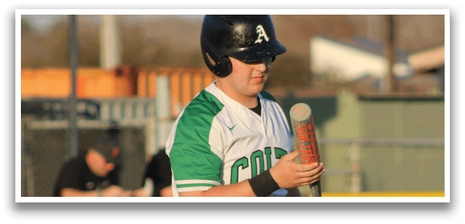 A baseball player holding a bat on the field. AI generated content