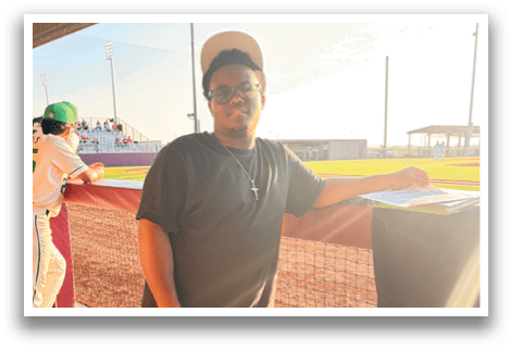 A baseball player is swinging a bat at a ball during a game. AI generated content