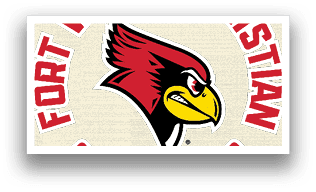 A red and black logo for the Fort Worth Cardinals. AI generated content