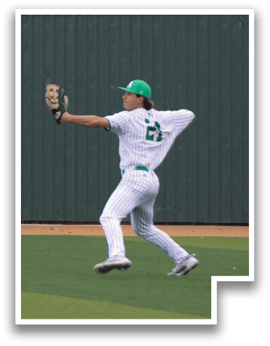 A baseball player in a green shirt and white pants is throwing a baseball. AI generated content