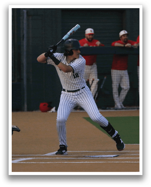 A baseball player is swinging a bat at a ball. AI generated content