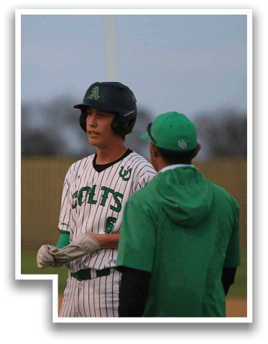Two men wearing baseball uniforms are standing on a field. AI generated content