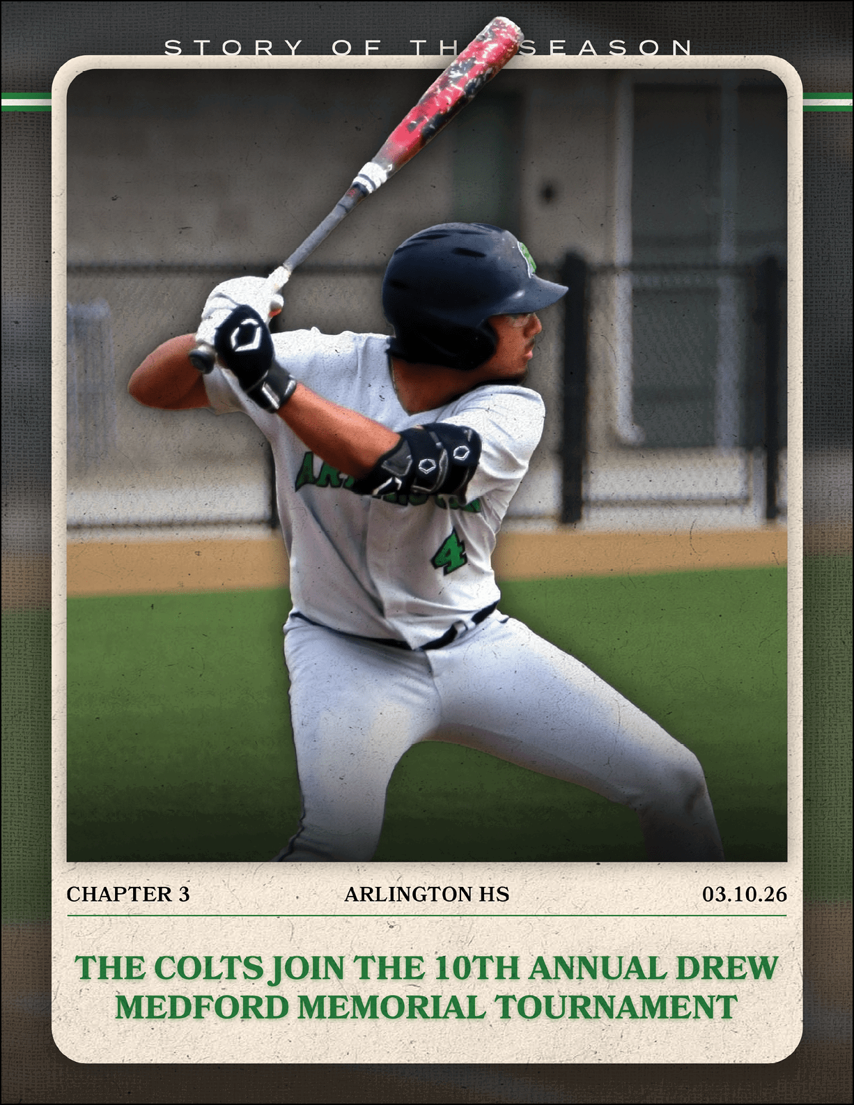 A baseball player in a white uniform is swinging a bat. AI generated content