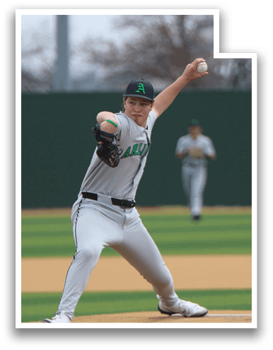 A baseball player in a white uniform is pitching a ball on a field. AI generated content