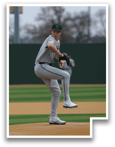 A baseball player is on the mound, throwing a pitch. AI generated content