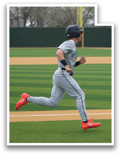 A baseball player running on the field. AI generated content