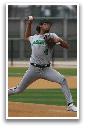 A baseball player in a grey uniform is pitching a ball on a field. AI generated content