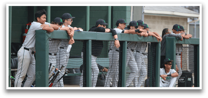 Baseball players are lined up on the field, some with their arms crossed. AI generated content