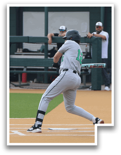 A baseball player is swinging a bat at a ball. AI generated content