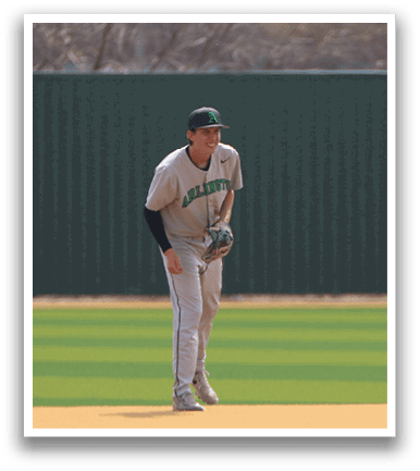 A baseball player wearing a grey uniform and a green hat stands on the field. AI generated content