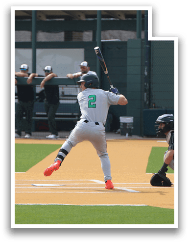 A baseball player is swinging a bat at a ball. AI generated content