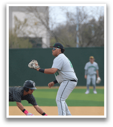 A baseball player slides into a base while another player tries to catch the ball. AI generated content