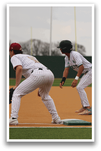 Two baseball players are on the field, one is running towards the base while the other is standing in the outfield. AI generated content