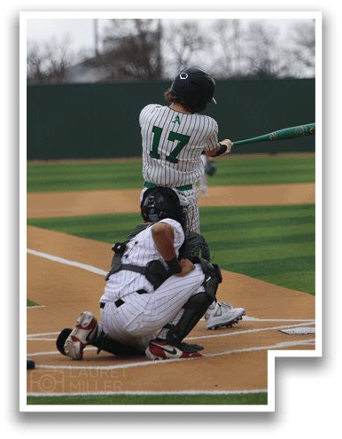 A baseball player is swinging a bat at a ball, while a catcher is ready to catch it. AI generated content